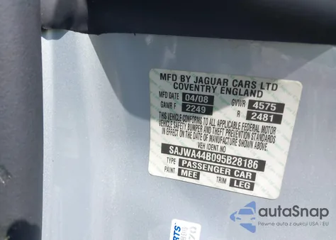 2009 Jaguar Xk from USA, damaged, VIN SAJWA44B095B28186